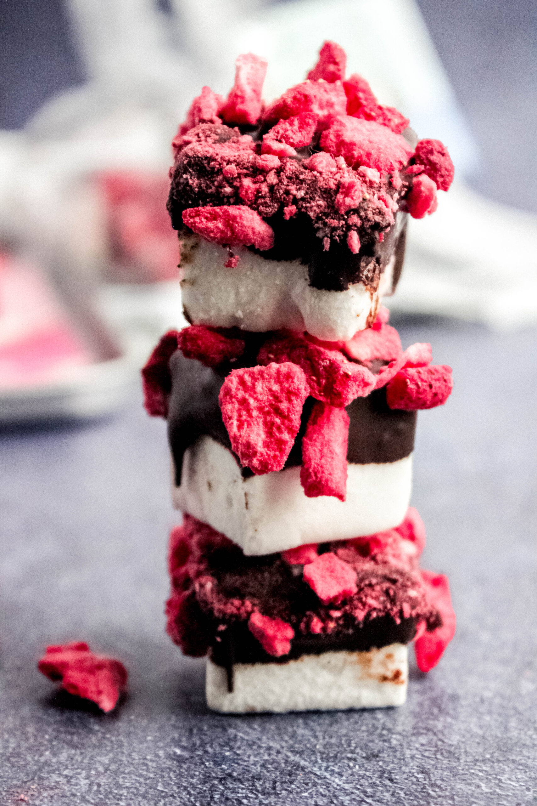 chocolate strawberry dipped marshmallows